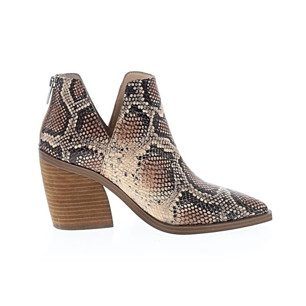 Vince Camuto Gigietta Snakeskin Pattern Ankle Booties - Brown